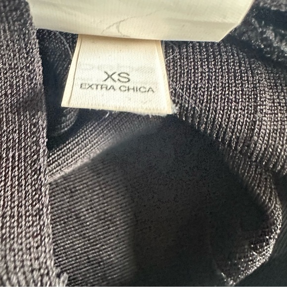 bebe Women’s Black V-Neck Bandage Corset Lace Skirt Detail Mini Dress- Size XS - Picture 11 of 16